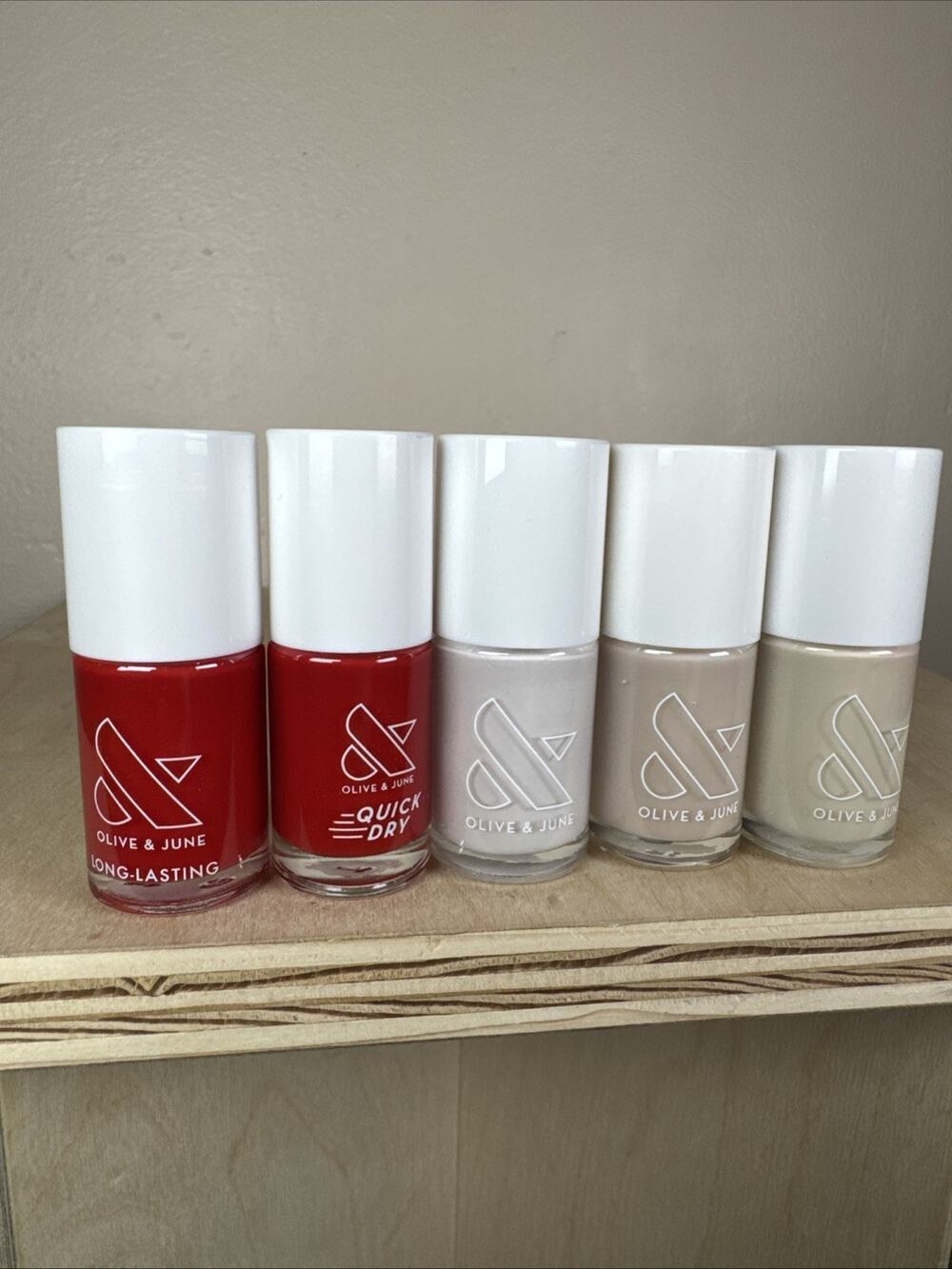 Olive & June Nail Polish 13. 5 Ml .46 Fl Oz Neutral Red Set Of 5 Lot 7